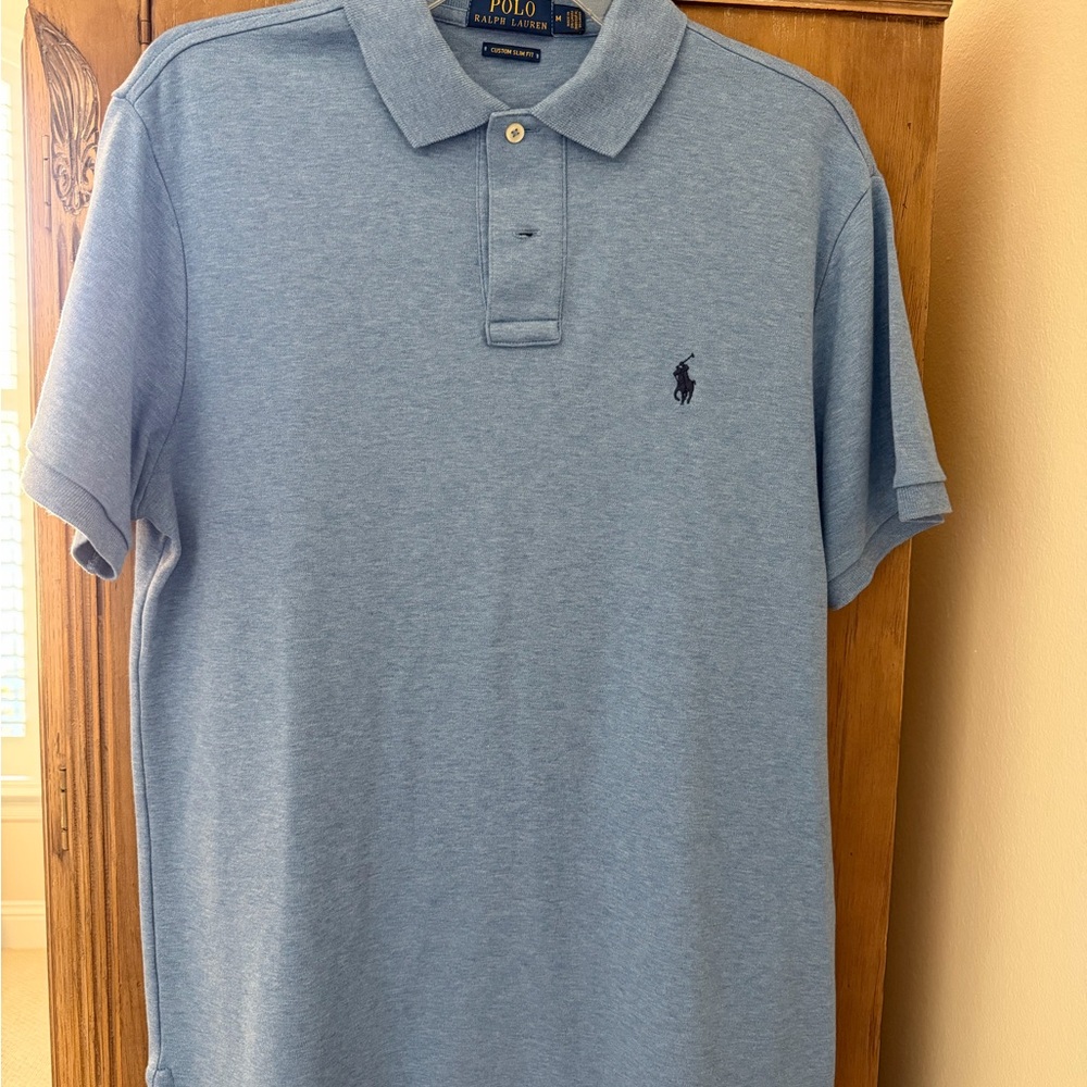 Polo by Ralph Lauren Light Blue Short-Sleeve Pique Polo